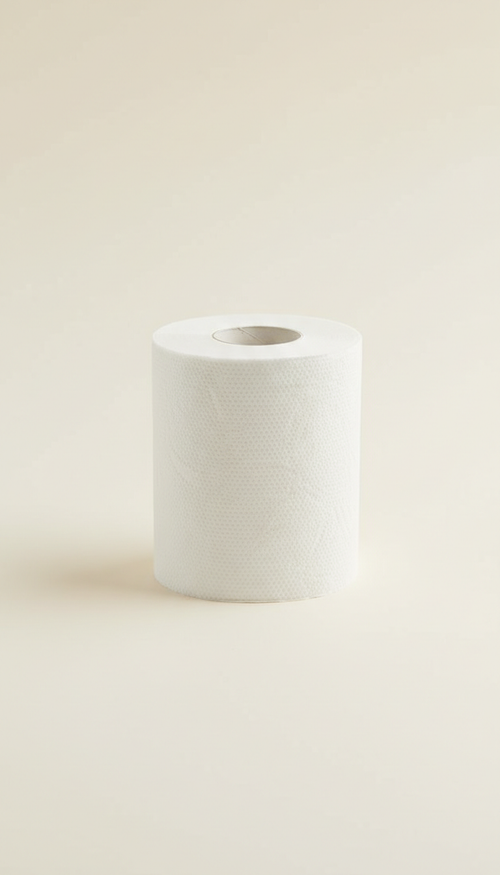 MIDEAST INTERNATIONAL premium tissue roll, close-up texture
